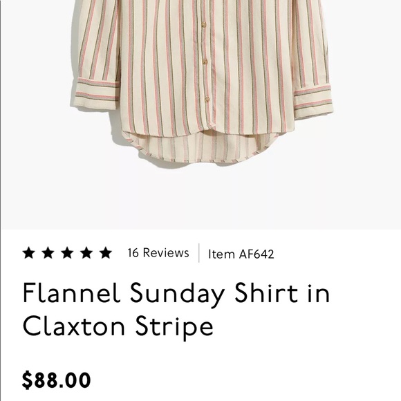 Madewell – Flannel Sunday Shirt in Claxton Stripe (with pockets!) 💛 - Picture 9 of 10